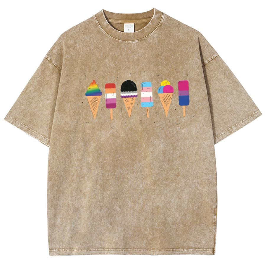 Свободная футболка с круглым вырезом, выстиранный деним, симпатичный принт, тренд, удобная повседневная одежда в стиле ретро для улицы, топы