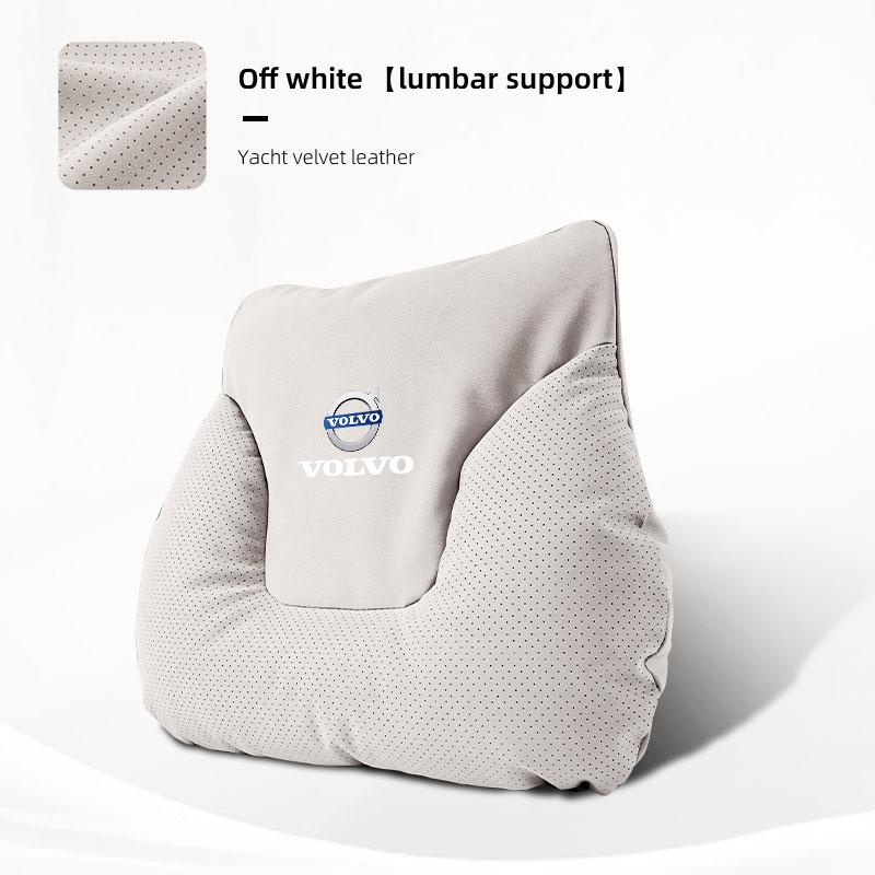 Leather Car Seat Headrest Waist Rest Comfort Neck Pillow Interior For Volvo Rdesign V60 V40 XC90 S60 XC60 V50 S90 XC40 EX90 S80L