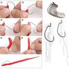 100 шт. червячный крючок, большой рыболовный крючок, рыболовный крючок из высокоуглеродистой стали, большие крючки для окуня, терминальные снасти