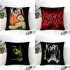 Metal Band KKornS Cushion Cover Eco Linen Pillow Case DoubleSided Print Breathable Durable Zipper Home Decor Gift