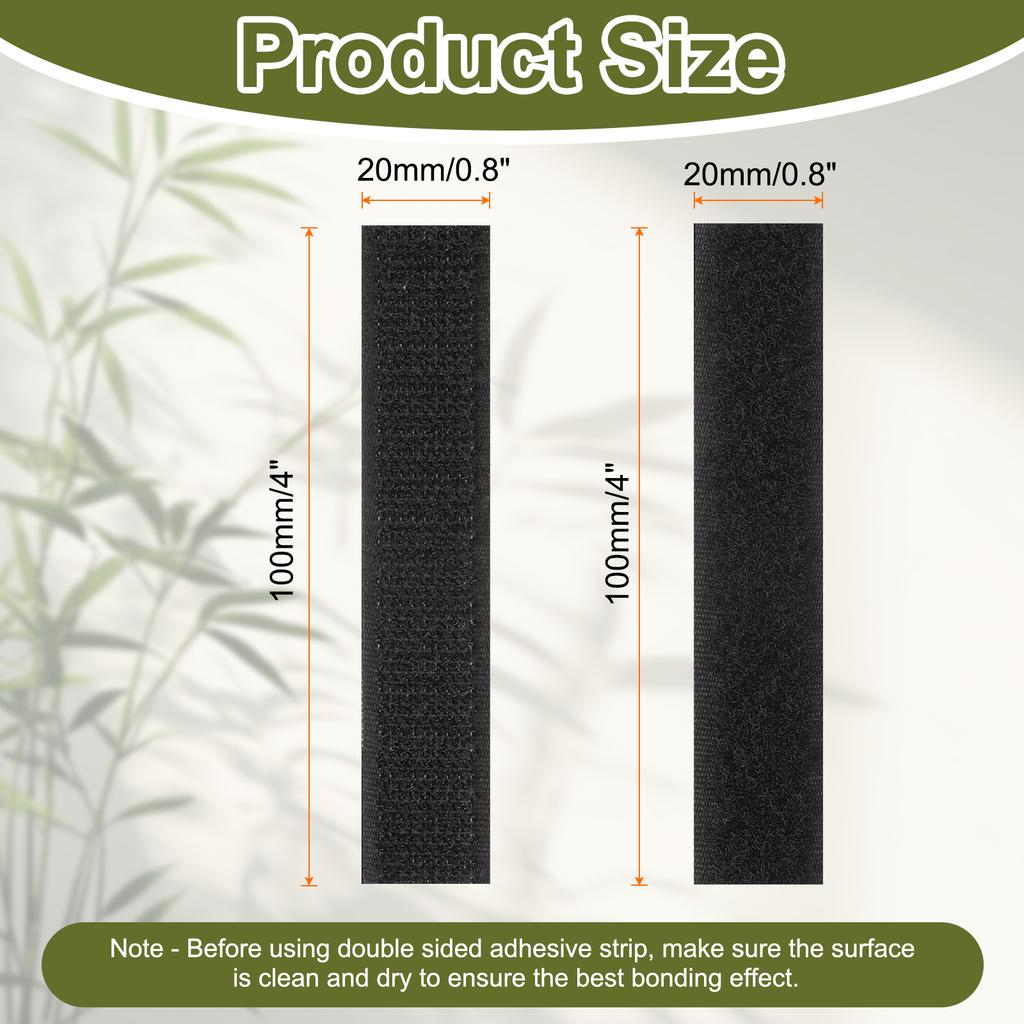 Прочная самоклеящаяся лента-липучка прямоугольная нейлоновая наклейка клейкая лента для дома офиса автомобиля DIY рукоделия черная