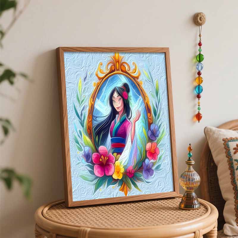 Disney Mulan oil painting painting kit home bedroom wall decoration creative handmade gift for adults.