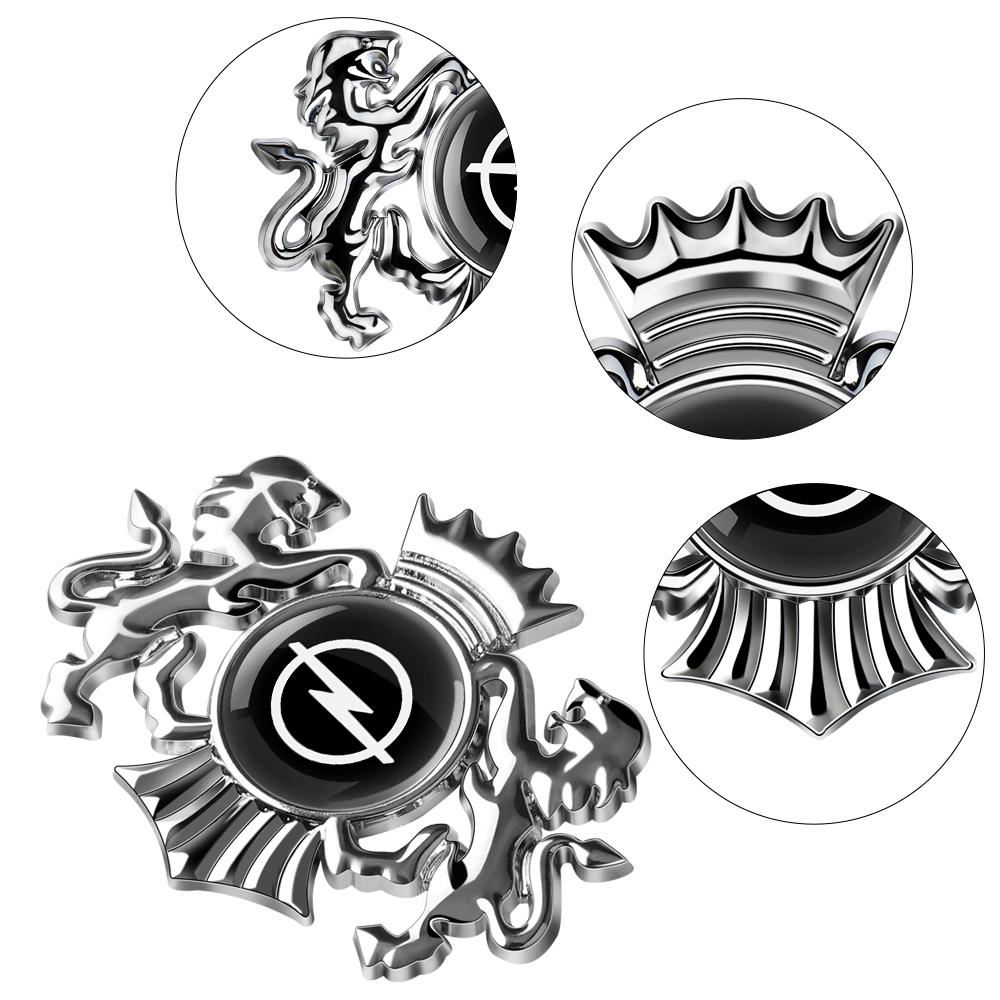 AAHI1 1Pcs 3D Metal Lion Crown Emblem Car Body Side Window Stickers For Opel OPC Astra G H J K Insignia Corsa Mokka Vectra Accessories