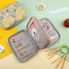 Crochet Hook Case Yellow Lemon Storage Bag Knitting Needle Carrying Bag Storage Case Double Organiser Bag for Crocheting