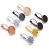 8 10 12 14 16 18 20 25 Mm French Lever Cabochon Earring Setting Blank Earring Base Cameo Bezels Tray For Jewelry Making Supplies