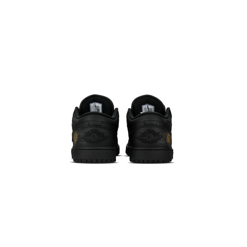 Jordan Air Jordan 1 Нескользящие Устойчивые к истиранию Низкие Винтажные Баскетбольные Кроссовки Унисекс Черные 553558-093(Команда882)