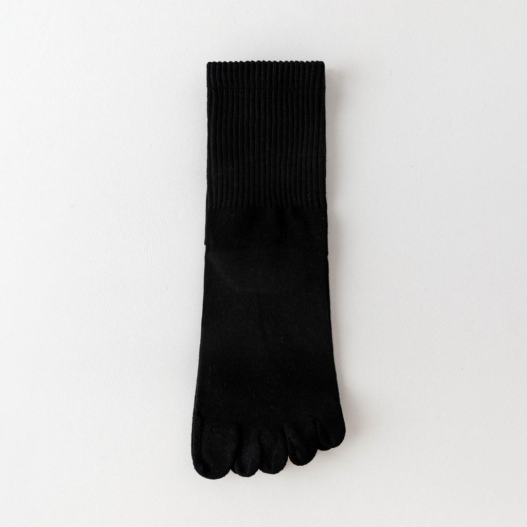 Five-Finger Socks Women'S Spring And Autumn Mid-Tube Socks Cotton Deodorant Sub-Toe Socks Season Boneless Stockings