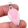 Подвеска из стерлингового серебра 925 пробы с натуральным розовым опалом ручной работы, размер 1,5 дюйма, L5w96