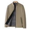 Men's Stand Collar Executive Jacket - Casual Plus Size for Middle-Aged & Elderly Dads, Ideal for Spring & Autumn Businesswear