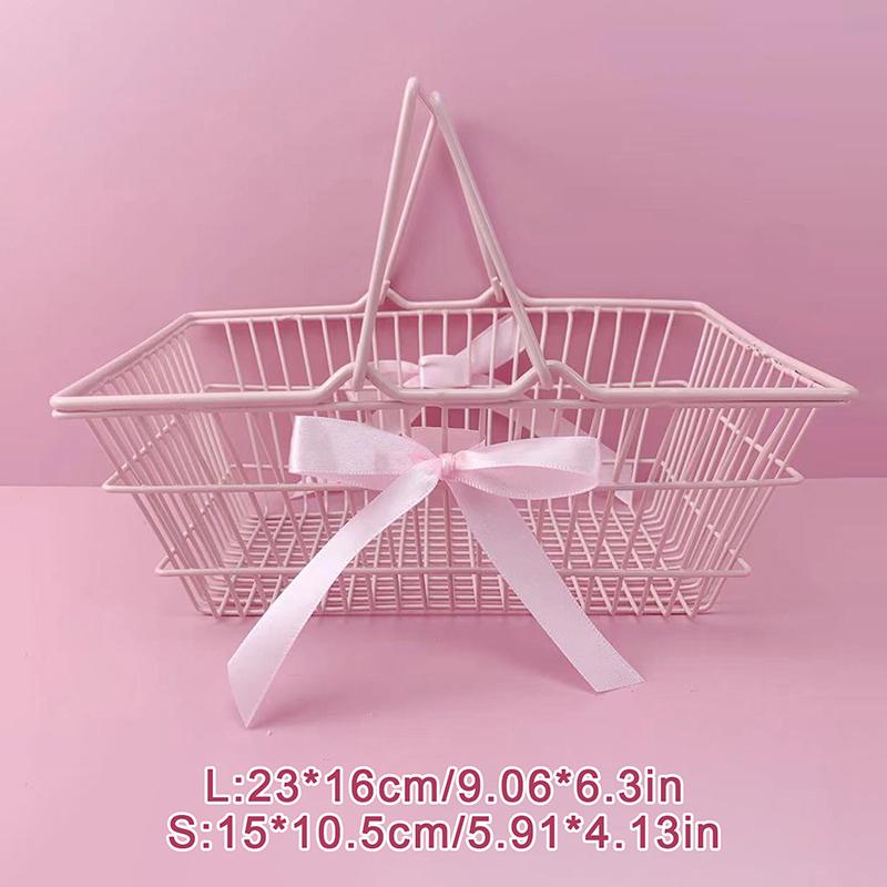 Мини-корзина для хранения, настольная отделка, косметика, хранение ювелирных изделий для девочек, организация рабочего стола в общежитии, контейнерные корзины