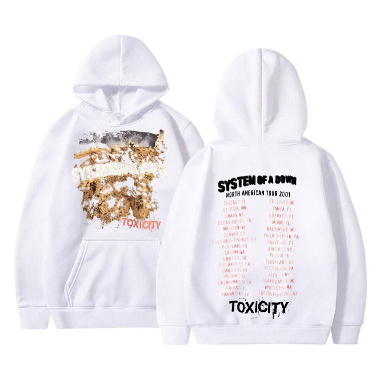 Худи System Of A Down Toxicity Tour для мужчин и женщин, готический панк, винтажная толстовка с капюшоном, мужские флисовые худи оверсайз