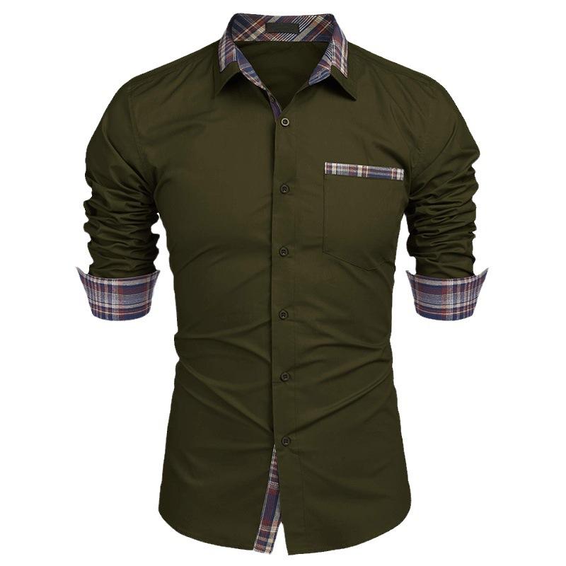 Formal Men's Shirt Long Sleeved Autumn Casual Men's Shirt Men's Clothing Shirts (men’s)