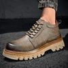 Итальянская натуральная кожа мужская кожаная повседневная обувь люксовый бренд деловая обувь мужские ботинки на шнуровке удобные рабочие ботильоны для мужчин