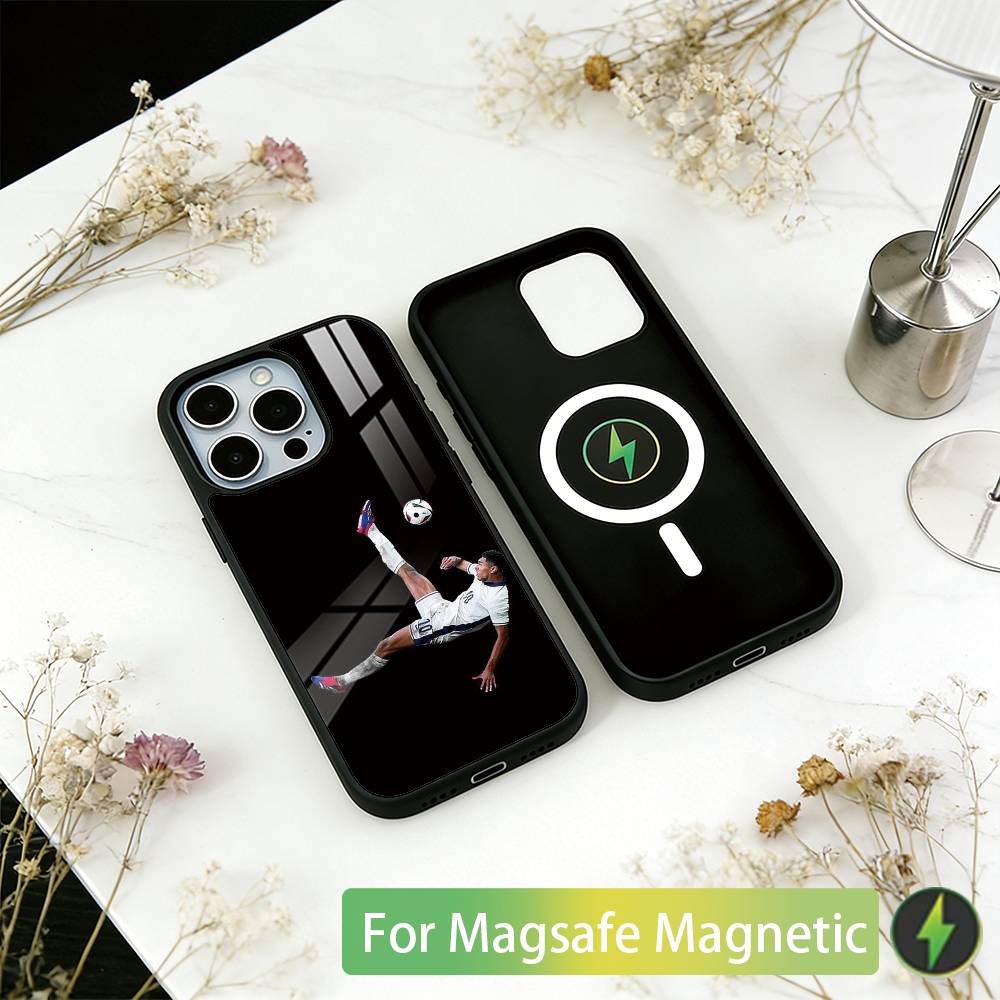 Чехол для телефона Football J-Jude B-Bellinghams Для iPhone 17, 16, 15, 14, 13, 12, 11 Plus, Pro Магнитный Для Magsafe Беспроводной Зарядки