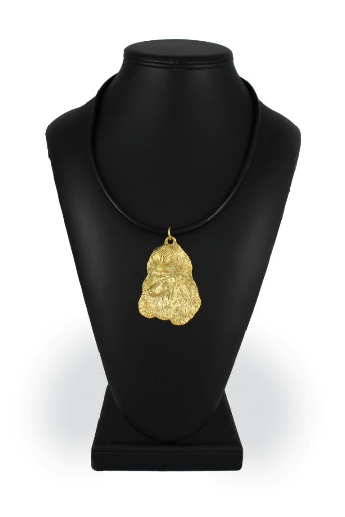Poodle - Dog necklace in gift box, gold-plated pendant for dog fan, striking jewellery by Art-Dog