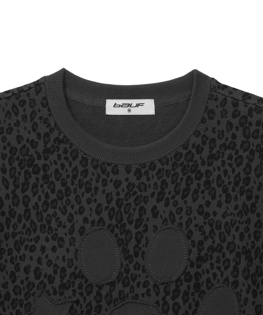 BAUF Leopard Puppy Sweatshirt [Charcoal]