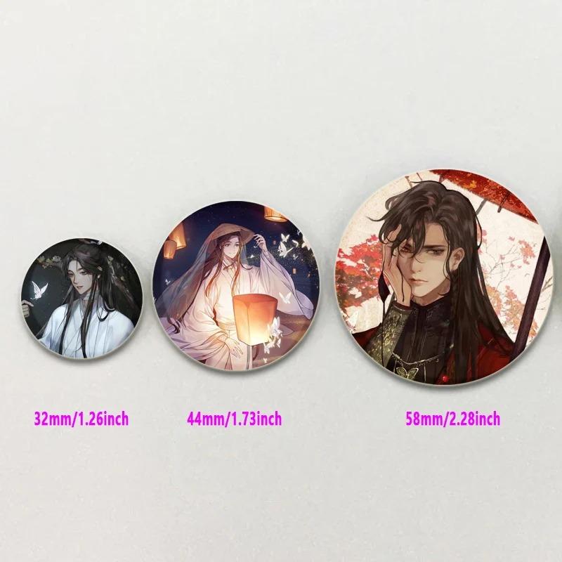 32/44/58MM Chinese Anime Tian Guan Ci Fu Brooche On Backpack Cartoon Badge Xie Lian Hua Cheng Enamel Pin Jewelry Accessorie Gift