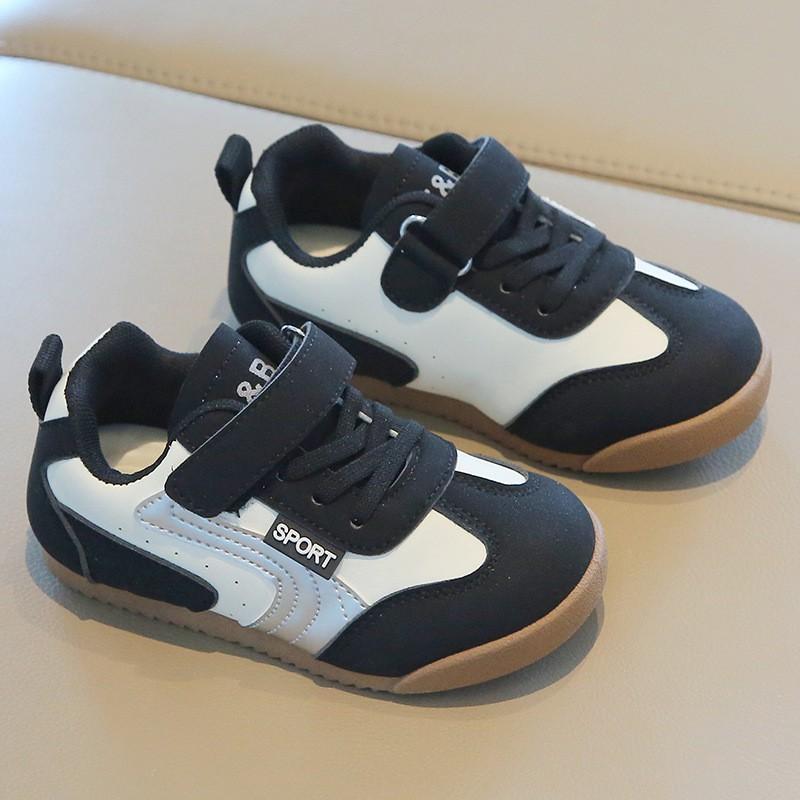 Kids Casual Sneakers Boys Girls 2026 Lightweight Breathable PU Mesh Low-Top Walking Shoes With Velcro