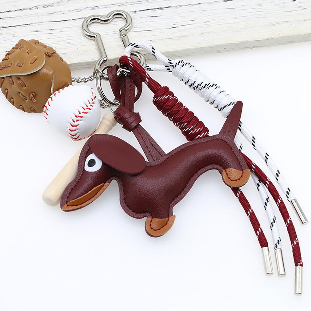 Шоколадный брелок брелок такса брелок для ключей от машины шарм для сумки плетеная веревка подвеска для сумки брелоки для украшения сумки