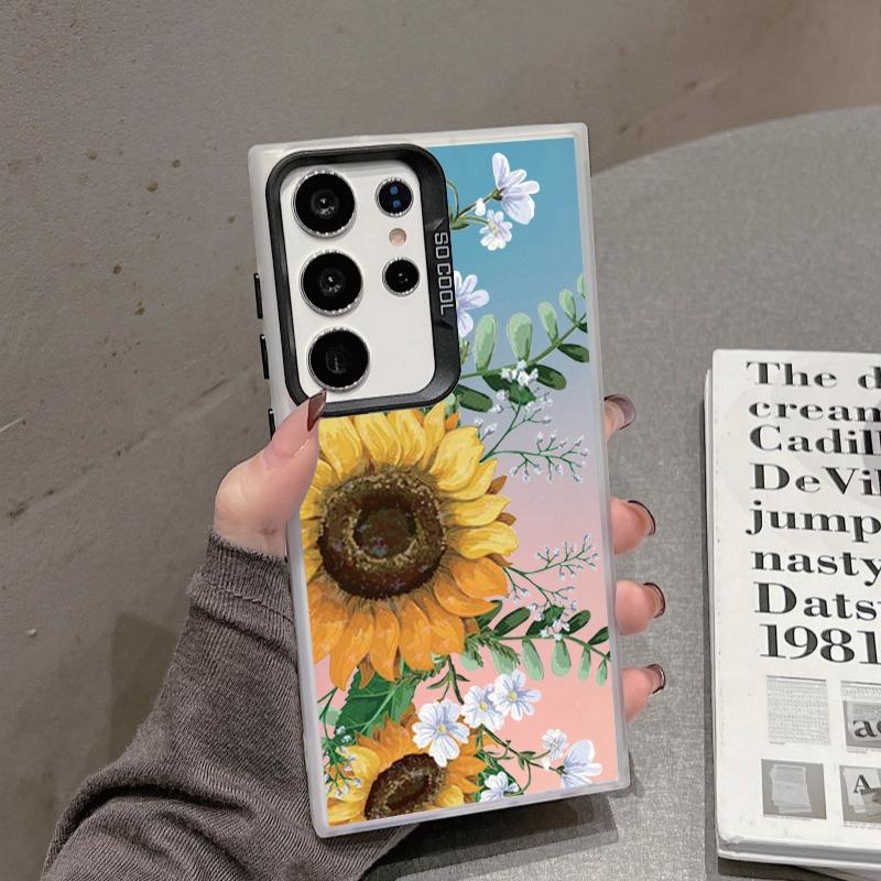 Чехол Sunflower для iPhone 16 Samsung A55 A35 A34 S24 FE Xiaomi Redmi Note 13 Pro 14C Huawei Honor 200 противоударный бампер для телефона с защитой от царапин