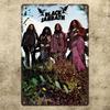 Винтажная металлическая табличка Black Sabbath - Ретро-арт с изображением группы - Алюминиевый жестяной плакат - Прочный декор для пабов, баров и музыкальных комнат