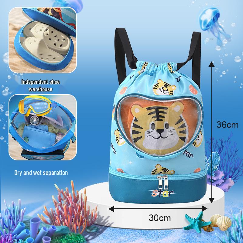 Детский водонепроницаемый рюкзак для плавания: Мужская косметичка и женская пляжная сумка с разделением для сухого/влажного