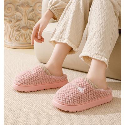 Хлопковые тапочки с утолщенной мягкой подошвой. Тапочки