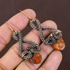 Sea Sediment Jasper Handmade Copper Wire Wrap Jewelry Earring 2.7 s4U99