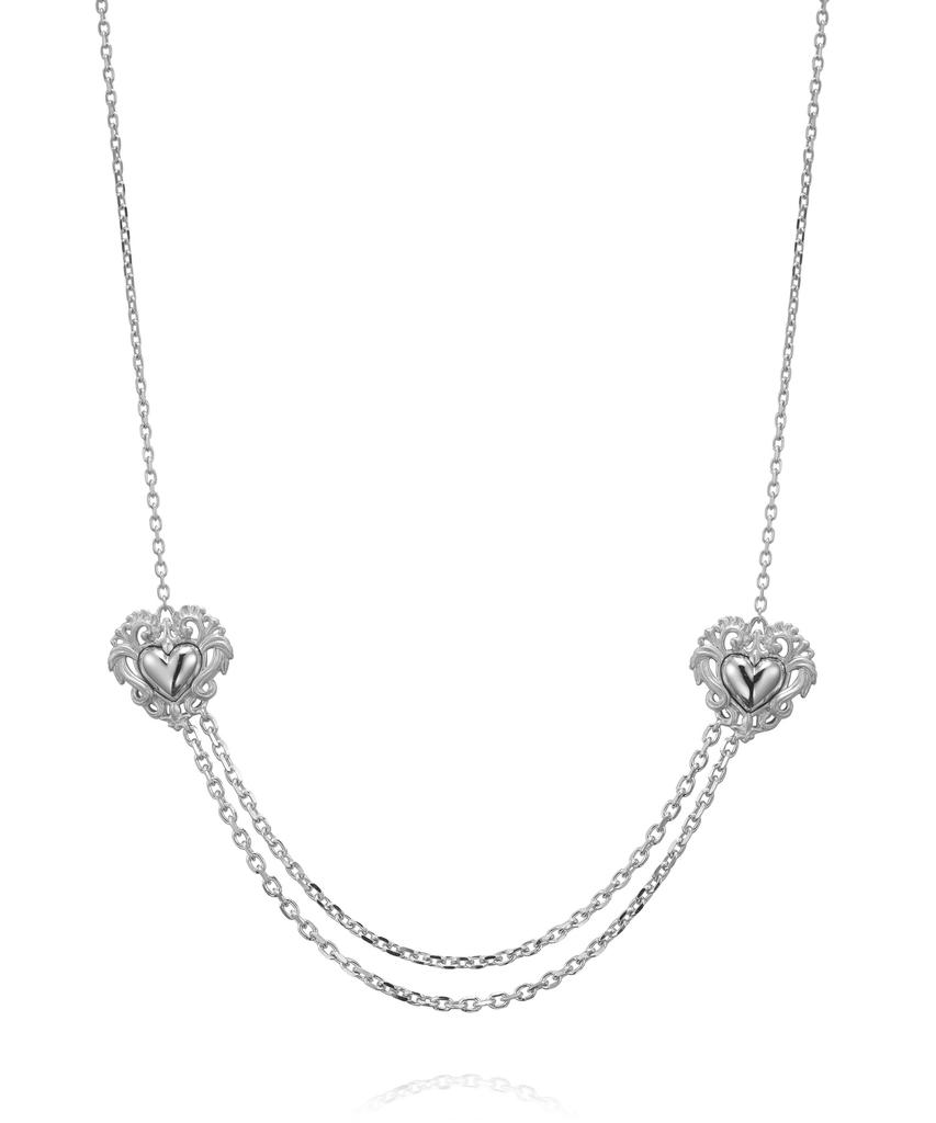 Trencadism Art Nouveau Heart Necklace Silver 925 Necklace Ann20Ht2