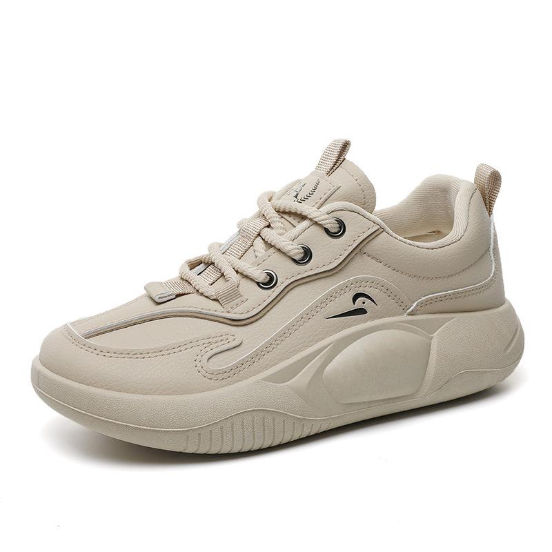 Q222 New White Shoes Women's Shoes Solid Color Summer Breathable Increased Platform Sports Casual Shoes Board Shoes All-Matching