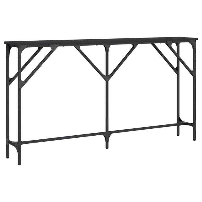VidaXL Table console noir 140x23x75 cm bois d'ingénierie 837772