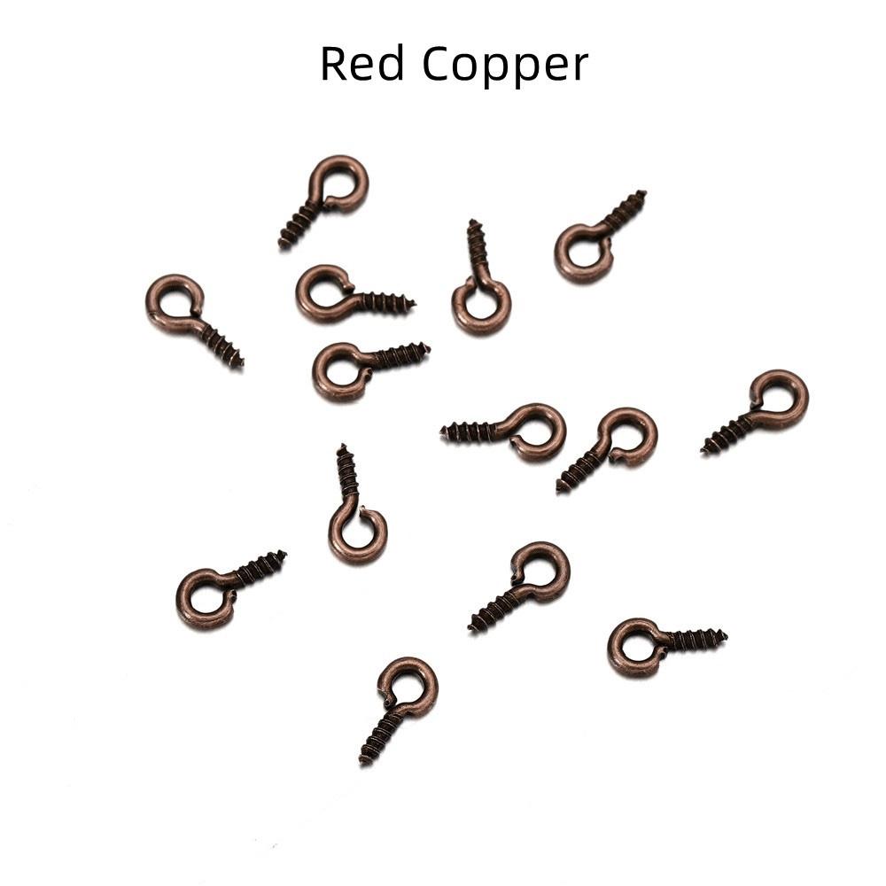 300/500pcs Mini Screw Pendants Eyepin Keychain HookThreaded Pin Fitting DIY Jewelry Bracelet Necklace Making Accessories