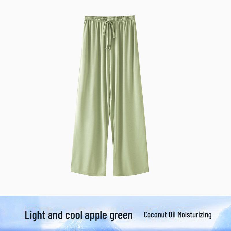 Женские летние свободные пижамные брюки из модала с широкими штанинами — дышащие и удобные для использования на открытом воздухе домашние брюки из ледяного шелка.