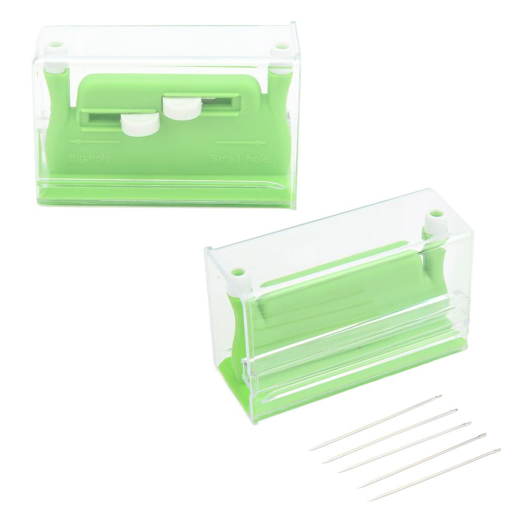 Многофункциональные нитевдеватели с двойным отверстием 2,6x4,4x7,2 см 1,0x1,7x2,8 дюйма Пластиковый нитевдеватель для вышивания Зеленый