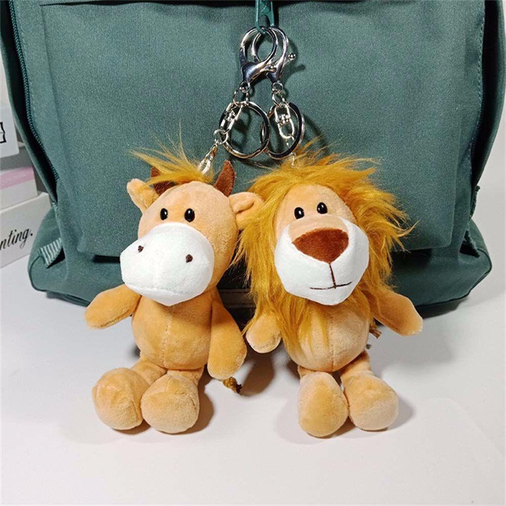 Giraffe Lion Key Chain Elephant Key Ring Animal Plush Toy Plush Keychain Plush Dolls Stuffed Toys