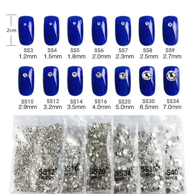 Белое АБ-кристаллическое стеклянное алмазное сверло с плоским дном, цветные круглые аксессуары для самодельных украшений, сверло для ногтей в чехлах для мобильных телефонов.