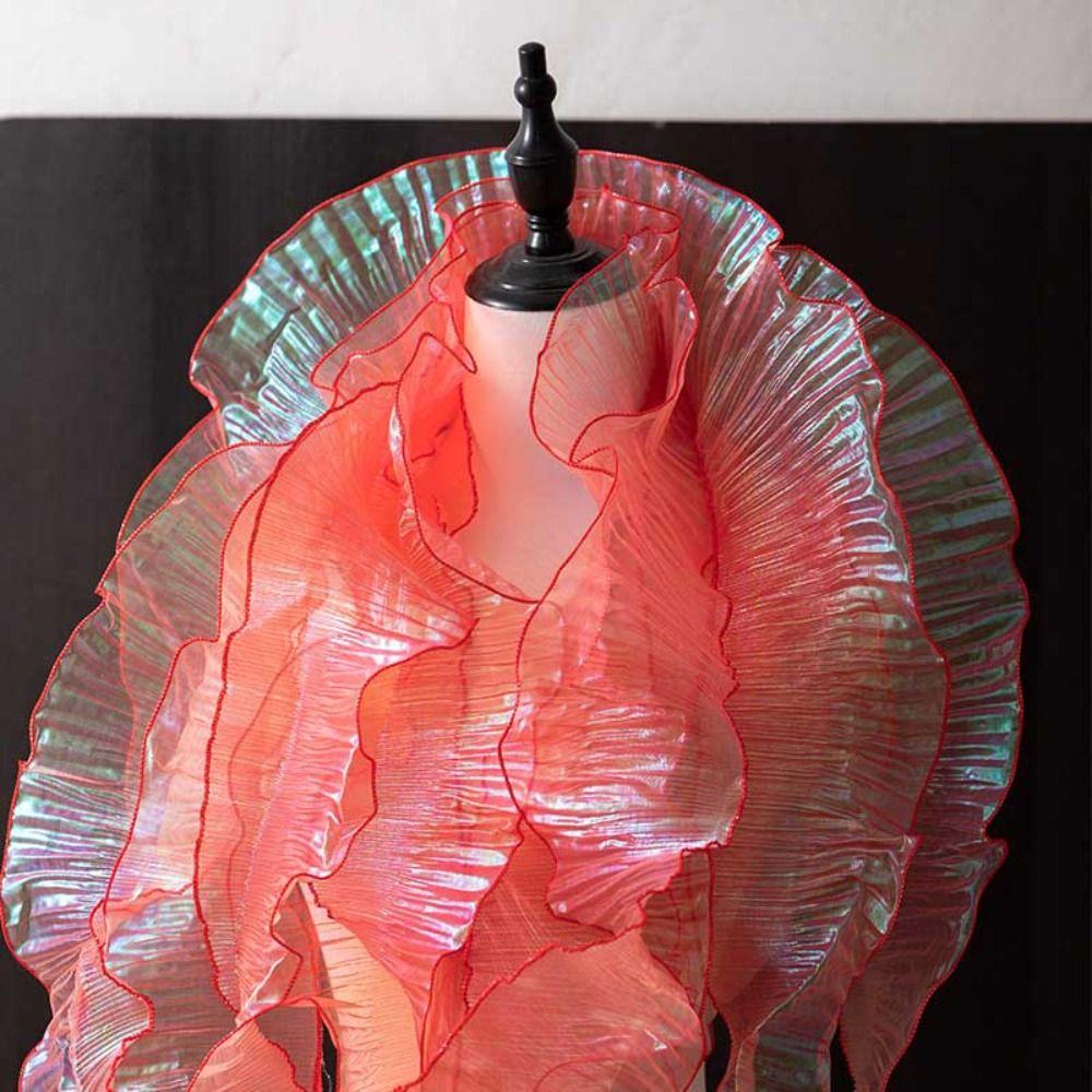 Mermaid Color Pleated Lace Ribbon 1 Yard DIY Sewing Material New Clothing Supply