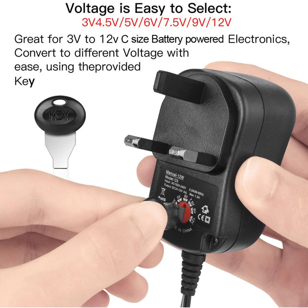 Адаптер питания для замены фиктивных батареек 3 В-12 В для светодиодной подсветки, заменяет 2-8 шт. батареи 1,5 В LR14 C