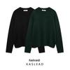 2024 Winter Women's European Style Long Sleeve Round Neck Casual Knit Sweater