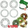 6PC/12PC Wire Wreath Frame Christmas Floral Decorations Weddings Metal DIY Wreath Materials Form For Crafts