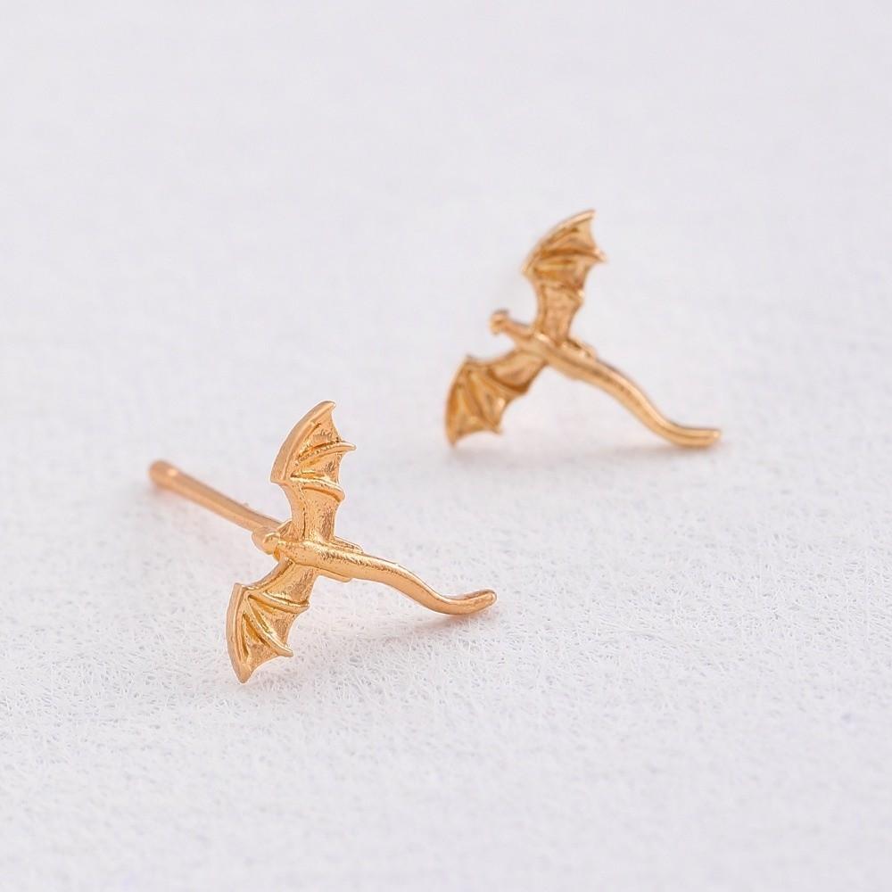 Personality Vintage Dragon Earrings Unique Flying Dragon Stud Earrings Metal Stud Earrings Daily