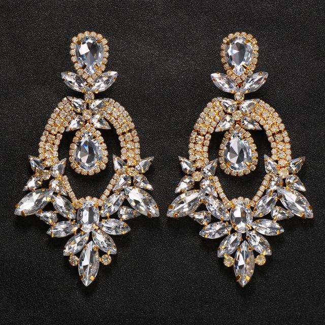 Stonefans желтые серьги-капли с кристаллами, роскошные ювелирные изделия для женщин, висячие серьги с преувеличенными стразами, аксессуары для ушей королевы