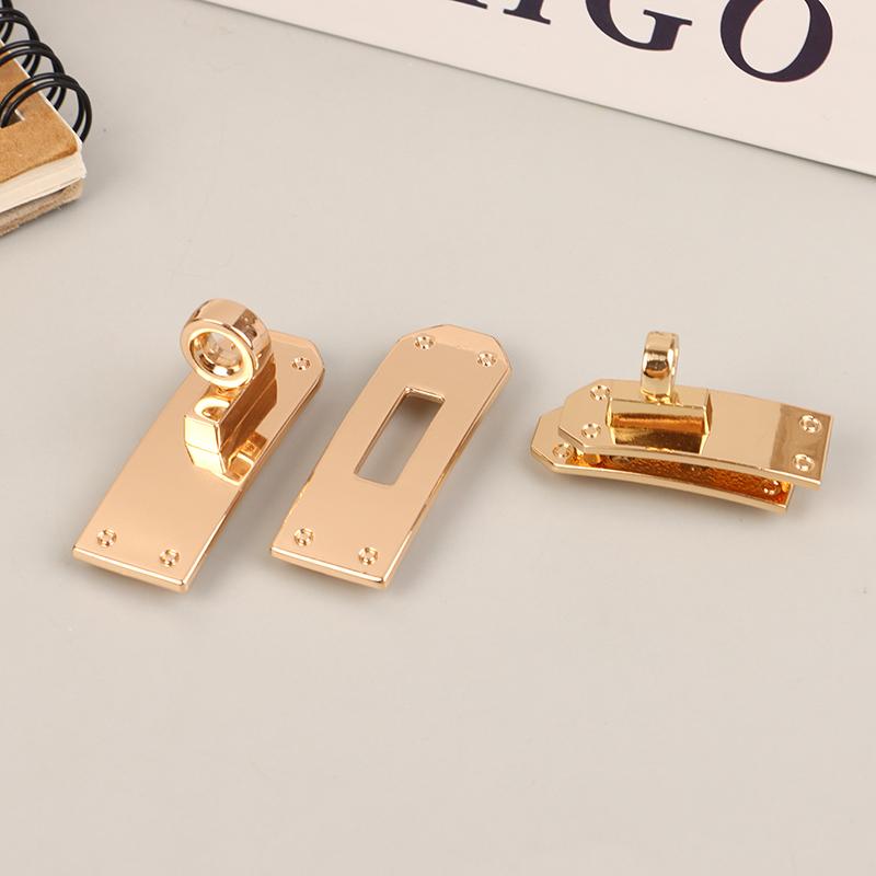 1Set Bag Lock Set Metal Buckles Clasp For Bag Strap Women Handbag Purse Twist Locks Diy Hardware Accessories