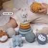 6pcs Soft Stacking Blocks for Youngsters Sensory Hand Grasping Ball Set, PVC Material, Animal Puzzle Toys for Early Development