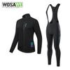 WOSAWE осень/зима женская ветрозащитная флисовая куртка с длинным рукавом ударопрочный силиконовый ударопрочный дорожный велосипедный рюкзак штаны велокостюм