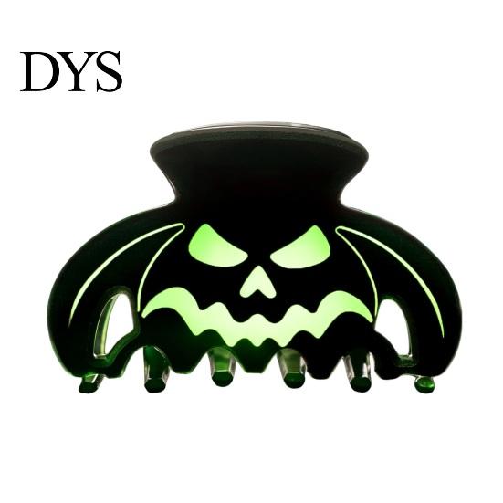 Luminous Ghost Shark Clips Halloween Hair Claw Clips, Pumpkin Pattern Acrylic Anti-slip Statement for Women Glow in The Dark Grippers Girls