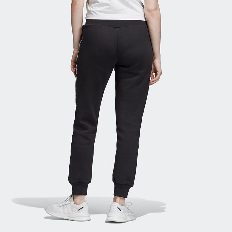 adidas Оригинальные брюки-джоггеры Originals RYV с принтом логотипа сбоку, на шнурке, с манжетами, винтажные, женские, черные FN2789