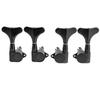 Musiclily Pro L2+R2 Bass Tuners, 17:1 Gear Ratio, for 4-String Ibanez-Style Electric Basses, Black