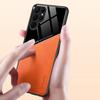 For Samsung Galaxy S24 Ultra Case Magnetic Car Mount Back Guard PU+TPU+PC Cover