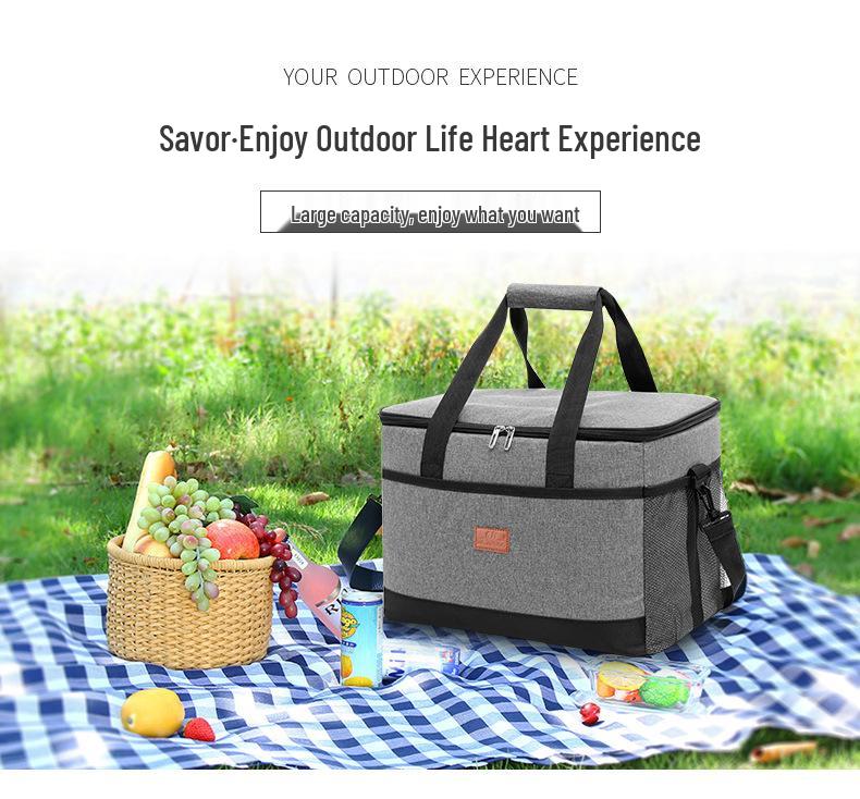Large Waterproof Insulated Picnic and Lunch Bag with Ice Pack